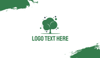 Bubble Green Tree Business Card Design