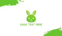 Green Eco Rabbit Business Card Design