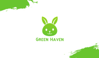 Green Eco Rabbit Business Card Image Preview