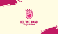 Pink Loving Hand Business Card Image Preview