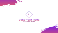 Gradient Futuristic DJ Letter Business Card