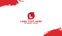 Red Digital Lettermark Business Card Design