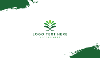 Green Fountain Plant  Business Card Design