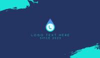 Blue Water Droplet Business Card