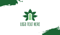 Green Cannabis Battery  Business Card