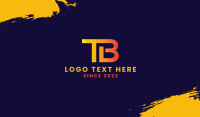 Technology Monogram T & B Business Card Design