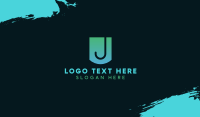 Gradient J Badge Business Card