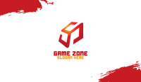 Red Gaming Cube  Business Card Image Preview