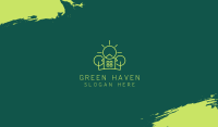 Green Residential Housing Business Card Image Preview