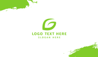 Leaf G Stroke Business Card Design