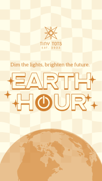 Earth Hour Retro TikTok Video Image Preview