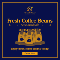 Fresh Coffee Beans Instagram Post Image Preview