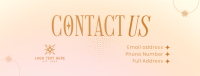 Dainty & Elegant Contact Us Facebook Cover Design