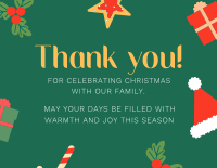 Cute Christmas Thank You Card Image Preview