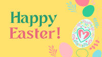 Eggs and Flowers Easter Greeting Facebook Event Cover