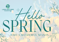 Hello Spring Postcard