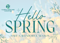 Hello Spring Postcard Image Preview