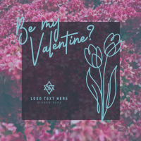Sweet Floral Valentine Instagram Post