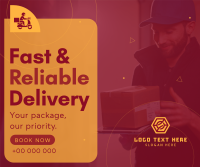 Reliable Courier Delivery Facebook Post