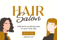 Fancy Hair Salon Postcard