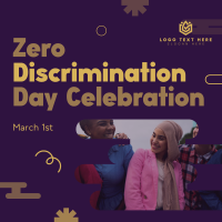 Playful Zero Discrimination Celebration Instagram Post