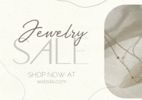 Clean Minimalist Jewelry Sale Postcard Design