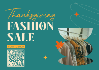 Retail Therapy on Thanksgiving Postcard Design