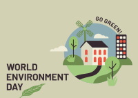 Green Home Environment Day  Postcard