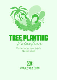 Minimalist Planting Volunteer Poster