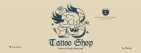 Traditional Skull Tattoo Facebook Cover Design