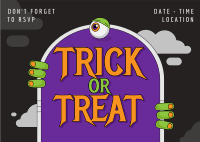 Halloween Trick or Treat Postcard