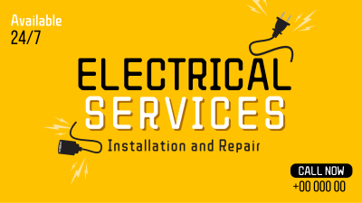 Electrical Service Facebook Event Cover Image Preview