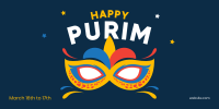 Purim Mask Twitter Post