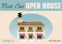 Minimal Open House Postcard Image Preview