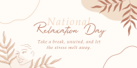 National Relaxation Day Twitter Post