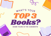 Top 3 Fave Books Postcard Design