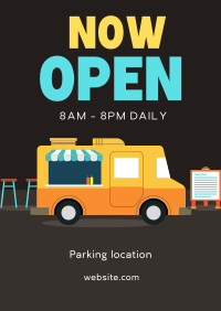 Food Truck Opening Poster