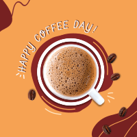 Coffee Day Scribble Instagram Post Design