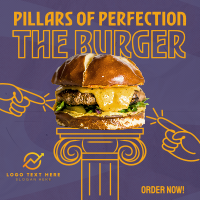 Pillars Of Flavor Burger Instagram Post Design