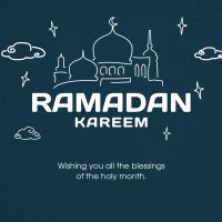 Ramadan Outlines Instagram Post Design