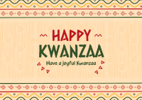 Kwanzaa Postcard example 2