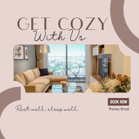 Get Cozy With Us Instagram Post Design