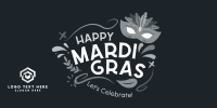 Mardi Gras Mask Twitter Post