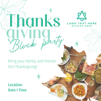 Thanksgiving Block Party Instagram Post