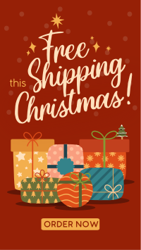 Modern Christmas Free Shipping Instagram Story