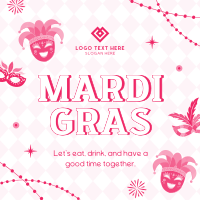 Mardi Gras Masquerade Instagram Post Design