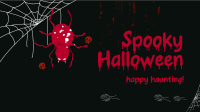 Halloween Spider Greeting Facebook Event Cover