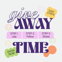 Simple Giveaway Steps Instagram Post