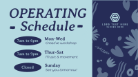 Minimalist Operating Hours Facebook Event Cover Design