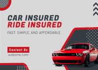 Insured Ride Postcard Design